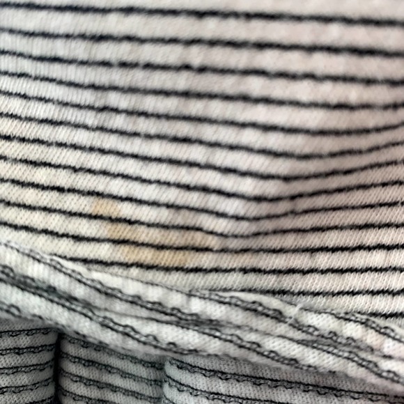 We The Free People White Gray Stripe Lexington Tee Women's Size‎ Small - Picture 8 of 8